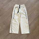 Pocket Cargo Jogger Pants in White with Black Lines, Child 8 - Final Sale