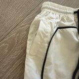 Pocket Cargo Jogger Pants in White with Black Lines, Child 8 - Final Sale