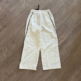Pocket Cargo Jogger Pants in White with Black Lines, Child 8 - Final Sale