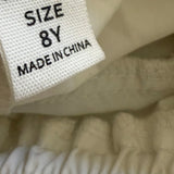 Pocket Cargo Jogger Pants in White with Black Lines, Child 8 - Final Sale