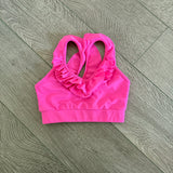 Purple Pixies, Olivia Ruffle Top in Neon Pink, CS Child 6/7