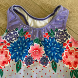 GK Elite, Simone Biles Invitational Purple Floral Leotard, AXS Child 12 - Final Sale