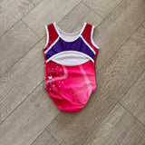 Red Butterfly Leotard, CM Child 6/8 - Final Sale