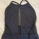 Baltogs, Open Back Mesh Detail Leotard in Black, CI Child 6/7 - Final Sale