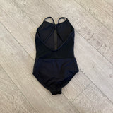 Baltogs, Open Back Mesh Detail Leotard in Black, CI Child 6/7 - Final Sale