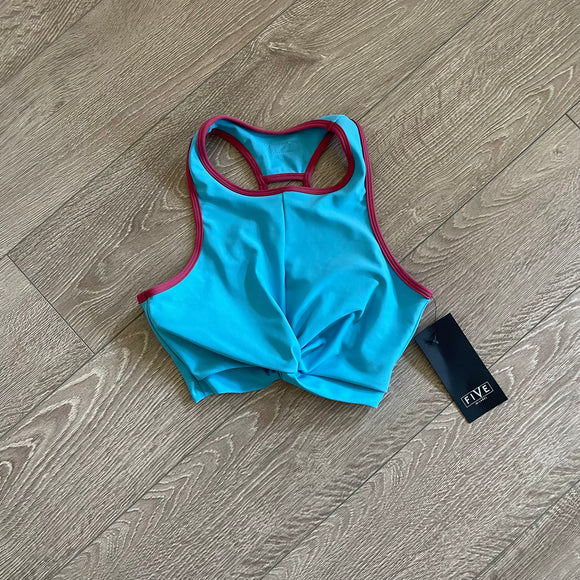 Five Dancewear, Twist Top in Tide Pool Blue, AM Women's 6/8