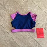 Tiger Friday, Short & Sweet Crop Top in Purple Plume, CXL Child 10/12