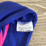 Tiger Friday, Kennedy Crop Top in Voltage Blue Pink, CL Child 8/10