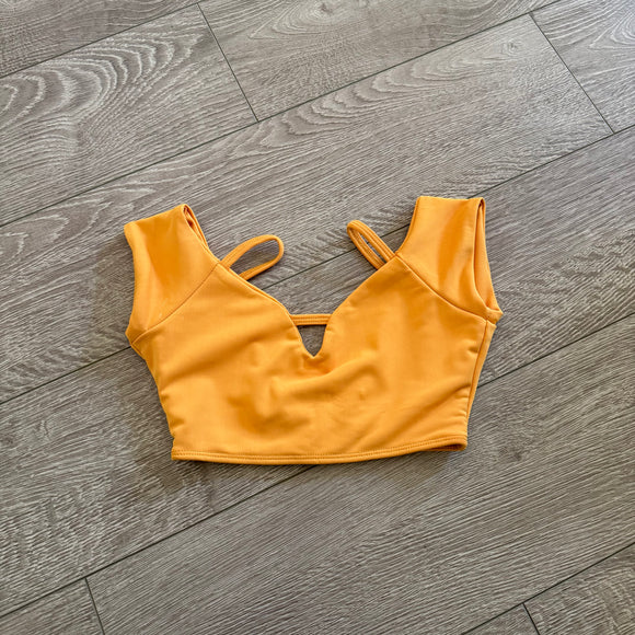 Tiger Friday, Fleur Crop Top in Sunset Yellow, CL Child 8/10 - Final Sale