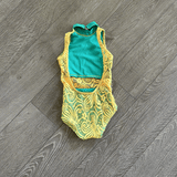 Kandi Kouture, Yellow Blue Ari's Lace Open Back Leotard, CS 4