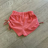 Five Dancewear, Airbrush High Tied Shorts in Coral Peach, YL Child 7/8