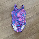 GK Elite, Purple Swirl and Spangles  Leotard, CL Child 8/10 - Final Sale