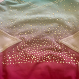 NG, Blue Red Ombre Leotard with Crystals, CM Child 7/8 - Final Sale