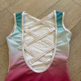 NG, Blue Red Ombre Leotard with Crystals, CM Child 7/8 - Final Sale