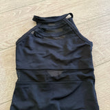 Five Dancewear, Open Back Mesh Detail Leotard in Black, Child 8/9 - Final Sale