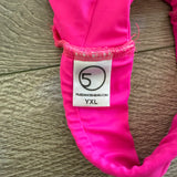 Five Dancewear, Mesh Back Bra Top in Neon Pink, YXL Child 10