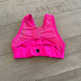 Five Dancewear, Mesh Back Bra Top in Neon Pink, YXL Child 10