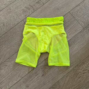 AA Dance, Blossom Mesh Bikeshorts in Neon Yellow, CL Child 8/9 - Final Sale