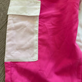 Pocket Cargo Hip Hop Jogger Pants in Pink and White, Child 8 - Final Sale