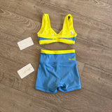 Jo+Jax, Evolution Top and Shorts Set in Blue Yellow, YM Child 8/10