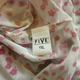 Five Dancewear, Mock Mesh Crop in Pink Floral, YXL Child 10
