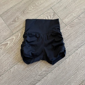 Werk Dancewear, Cinched Side Shorts in Black, YL Child 8/10