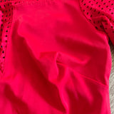 Kandi Kouture, Mesh Sleeves Bright Red Leotard, AXS 0/2