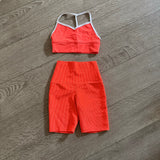 Five Dancewear, Boss Bra in Neon Orange and White, YM Child 5/6 - Final Sale