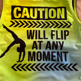 Ozone, Open Back Flip At Any Moment Leotard in Ombre Neon Green, YL - Final Sale