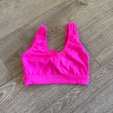 Carissa’s Tutu Couture, Tie Front Hot Pink Crop Top, Child 6/7 - Final Sale