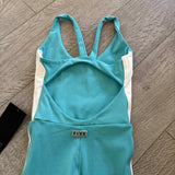 Five Dancewear, Body-Ody Full Bodysuit in Mountain Spring Blue White, Child 10/12 - Final Sale