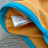 Tiger Friday, Pinup Briefs in Caribbean Yellow and Blue, CXL Child 10/12 - Final Sale