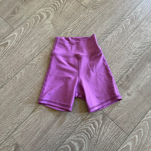 Five Dancewear, Everyday Biker Short in Bright Purple, YM Child 5/6