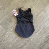 Purple Pixies, All Meshed Up Leotard in Dark Grey, CXS Child 6/7