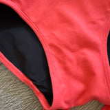 Oh La La, Mesh Detail Low Back Leotard in Coral, Child 6/7 - Final Sale