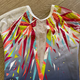 Sylvia P, Mesh Sleeves Competition Leotard with Stones, Child 6 - Final Sale