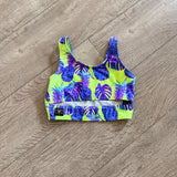 Kandi Kouture, Purple Neon Green Pineapple Crop Top, CL Child 7/8