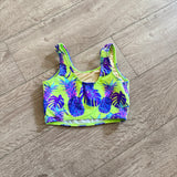 Kandi Kouture, Purple Neon Green Pineapple Crop Top, CL Child 7/8