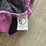 Five Dancewear, Mesh Sleeves Mesh Back Leotard in Lavender Purple, Child 12/14 - Final Sale