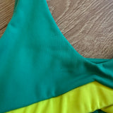 Tiger Friday, 13 Reversible Crop Top in Spring Green, CXL Child 10/12- Final Sale