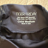 Tiger Friday, Mesh Detail Matrix Leggings in Black, CM Child 6/8 - Final Sale