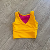 Tiger Friday, Quattro Crop Top in Sorbet Pink Yellow, CL Child 8/10 - Final Sale