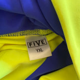 Five Dancewear, Everyday Hybrid Short in Neon Yellow Blue, YXL Child 10
