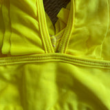 Purple Pixies, Olivia Ruffle Top in Neon Yellow, CM Child 8/10 - Final Sale