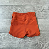 Tiger Friday, Ribbed Shorts in Burnt Orange, CXL Child 10/12