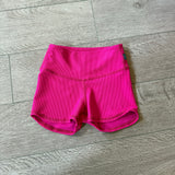 Tiger Friday, Ribbed Shorts in Hot Pink, CXL Child 10/12