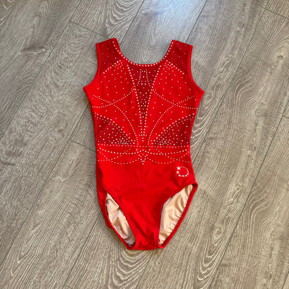 Little Stars, Glory Red Lycra Leotard, AXS Women's 0/2