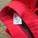 Five Dancewear, Mesh Back Crop Top in Red White, YXL Child 10 - Final Sale