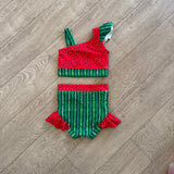 Summer Sky, Bow and Ruffles Watermelon Set, Child 7/8 - Final Sale