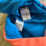 Five Dancewear, Fever Bra and Fever Shorts in Lakeside Blue Coral, YL Child 7/8